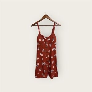 No Boundaries Orange Floral Dress